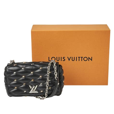 louis vuitton black studded bag|louis vuitton bag women black.